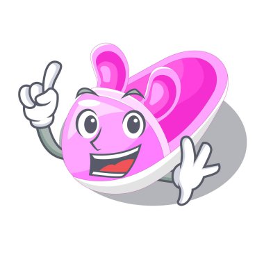 Maskot vektör illüstrasyon izole parmak Bebek Patiği