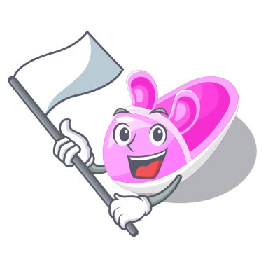 Maskot vektör illüstrasyon izole bayrak bebek ayakkabı ile