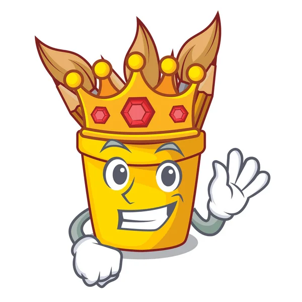 Kral pot kurşun kalemle şekil karikatür komik vektör çizim