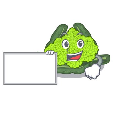 Şeklin çizgi film vektör çizim ile yönetim kurulu Roma karnabahar