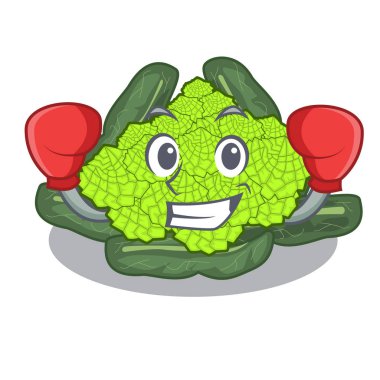 Şeklin çizgi film vektör çizim içinde Roma karnabahar boks