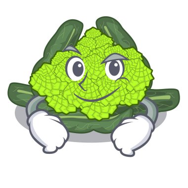 Roma karnabahar karakter vektör çizim Smirking detay doku