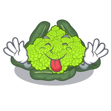 Dışarı Roma karnabahar maskot vektör illüstrasyon izole dil