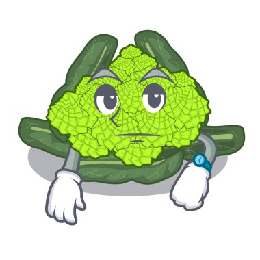 Roma karnabahar maskot vektör illüstrasyon izole bekliyor