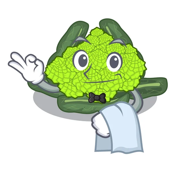 Garson Roma caulifloer yukarıda tablo çizgi film woodenvector illüstrasyon