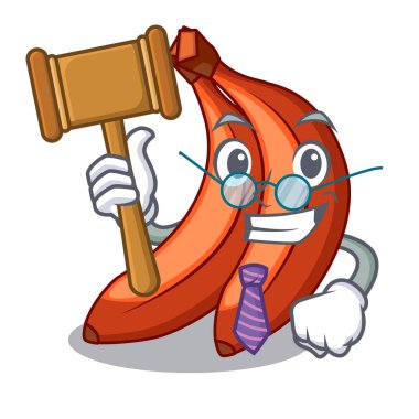 Yargıç muz merah şekli çizgi film vektör esnaf içinde