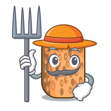 Şeklin çizgi film vektör illustrartion çiftçi Tempe kızarmış