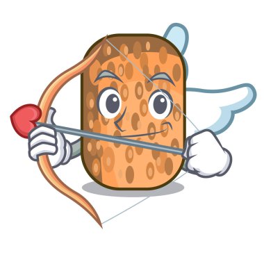 Aşk tanrısı Tempe şekli çizgi film vektör illustrartion içinde kızarmış