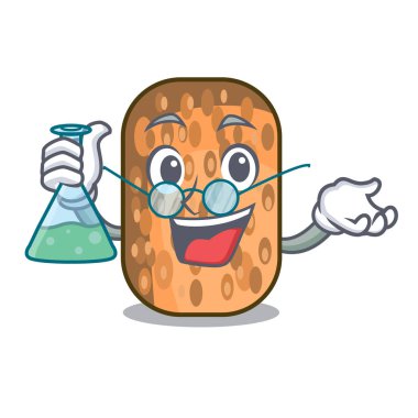 Profesör Tempe kase karakter ahşap vektör çizim içinde kızarmış