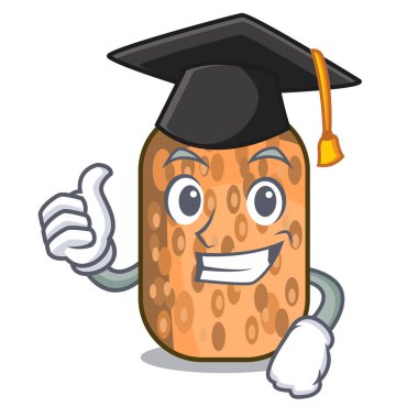 Mezuniyet Tempe kase karakter ahşap vektör çizim içinde kızarmış