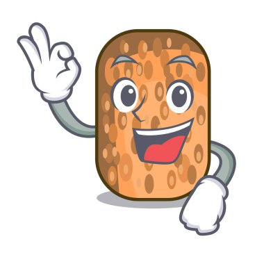 İyi kızarmış Tempe kase karakter ahşap vektör çizim içinde