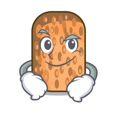 Kase karakter ahşap vektör çizim Smirking kızarmış Tempe