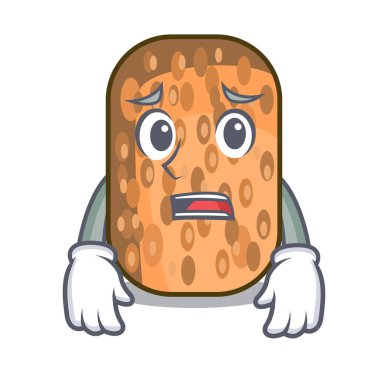 Korkarım kızarmış Tempe snack karikatür yaprak vektör çizim