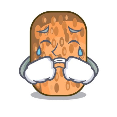 Ağlayan kızarmış Tempe Aperatif karikatür yaprak vektör çizim yukarıda