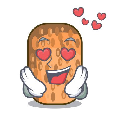 Aşık Tempe Aperatif karikatür yaprak vektör çizim üzerinde kızarmış