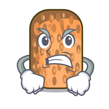 Kızgın kızarmış Tempe snack karikatür yaprak vektör çizim