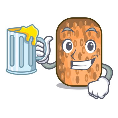 Tempe Aperatif karikatür yaprak vektör çizim yukarıda suyu ile kızarmış