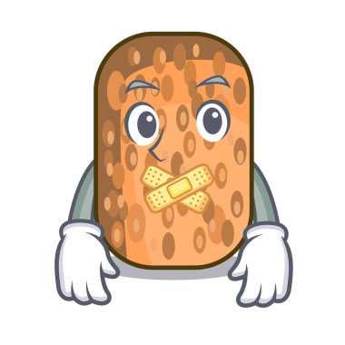 Maskot plaka vektör çizim üzerinde sessiz kızarmış Tempe