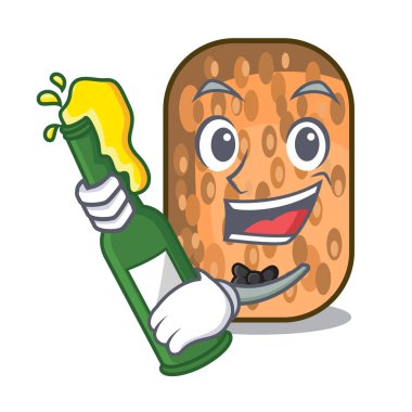 Birayla Tempe maskot plaka vektör çizim üzerinde kızarmış