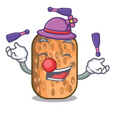 Maskot plaka vektör çizim üzerinde kızarmış Tempe hokkabazlık