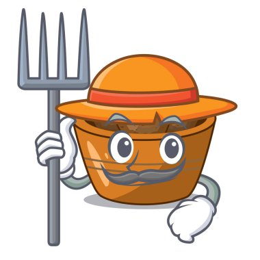 Çiftçi tatlısı Kemalpaşa karikatür kase vektör çizim içinde