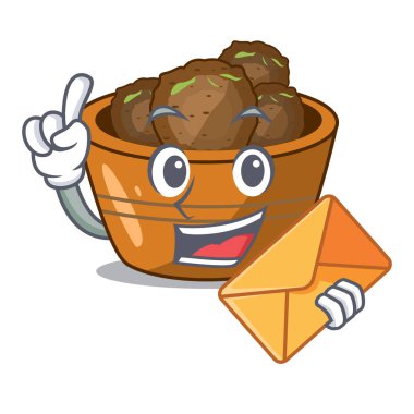 Zarf Kemalpaşa tatlısı ile karakter tablo vektör esnaf üzerinde