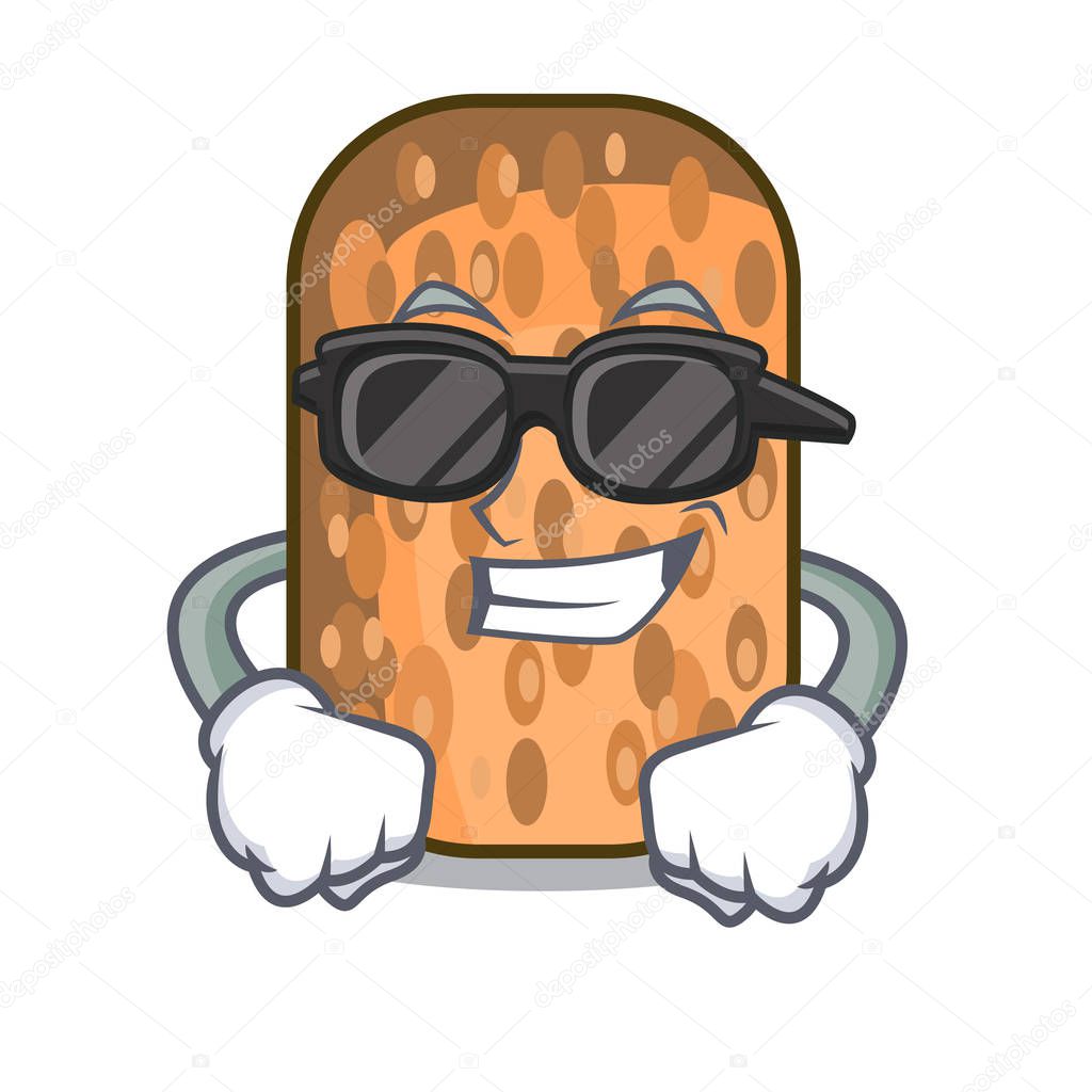 super coolfried tempeh in bowl character wooden vector illustration