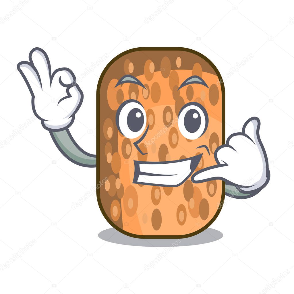 Call me fried tempeh on the mascot plate vector illustration
