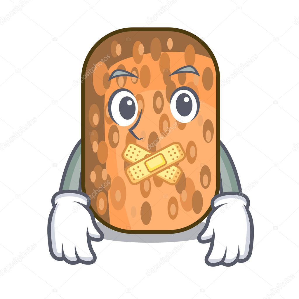 Silent fried tempeh on the mascot plate vector illustration