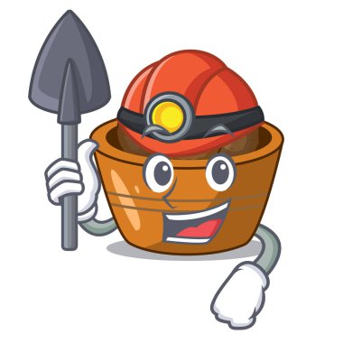 Madenci Kemalpaşa tatlısı çok lezzetli karikatür vektör esnaf