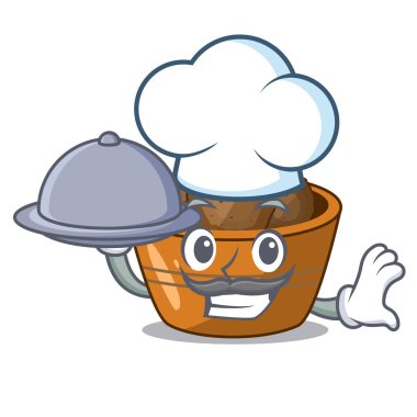 Şef gıda Kemalpaşa tatlısı çok lezzetli karikatür vektör esnaf ile