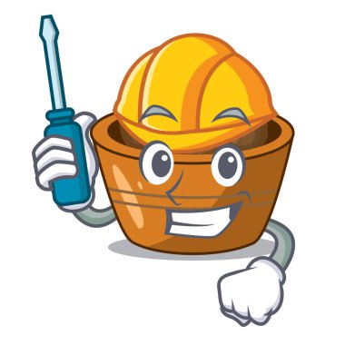 Otomotiv Kemalpaşa tatlısı şeker maskot vektör esnaf ile serpilir