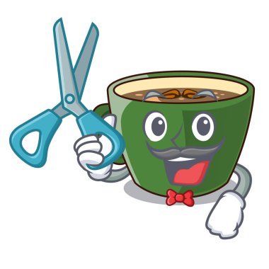 Çizgi film glas vektör esnaf Hint masala çay berber