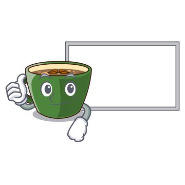 Başparmak yukarıya kurulu Hint masala çay karikatür glas ile esnaf vektör