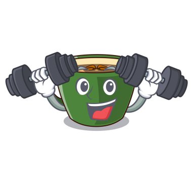 Çizgi film glas vektör esnaf Fitness Hint masala çay