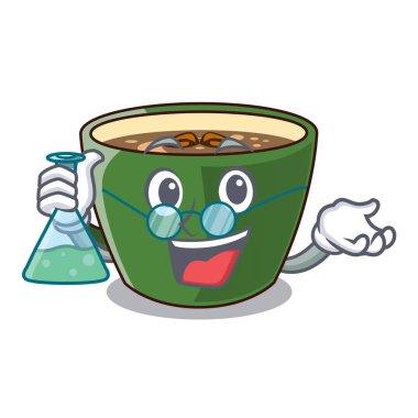 Profesör Hint masala çay karakter kurulu vektör çizim üzerinde