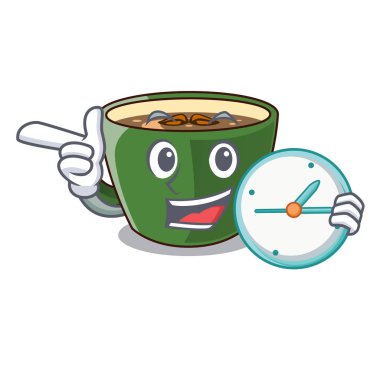 Karakter kurulu vektör çizim Hint masala çay saati ile