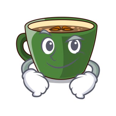 Karakter kurulu vektör çizim Smirking Hint masala çay