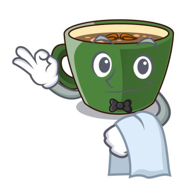 Garson Hint masala çay karikatür Kupası vektör esnaf