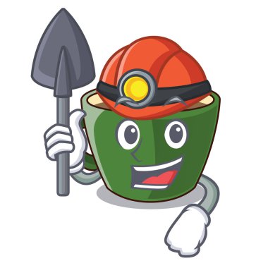 Madenci Hint masala çay karikatür Kupası vektör esnaf