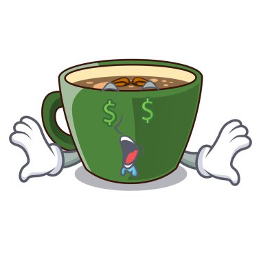 Maskot vektör illüstrasyon izole para göz Hint masala çay