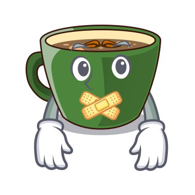 Maskot vektör illüstrasyon izole sessiz Hint masala çay