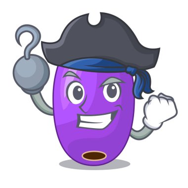 Korsan meyve jambolan karakter kase vektör esnaf içinde