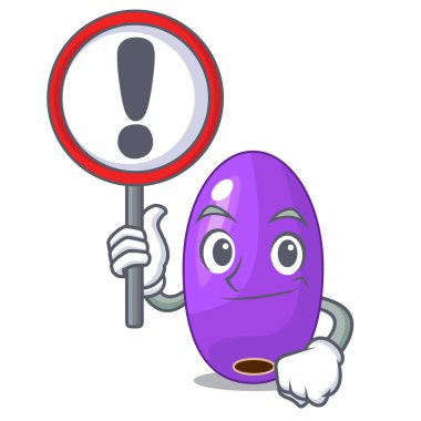 Karakter kase vektör esnaf ile işaret meyve jambolan