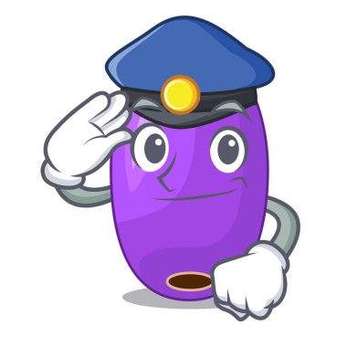 Polis meyve jambolan karakter kase vektör esnaf içinde