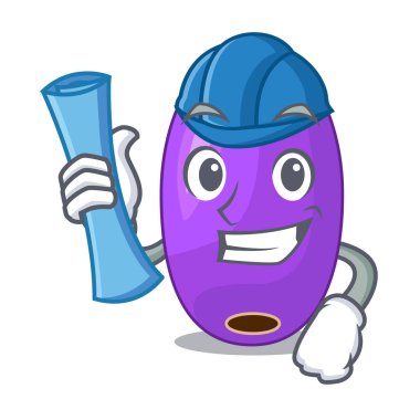 Şeklin çizgi film vektör çizim içinde mimar meyve jambolan