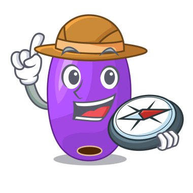 Bir çizgi film sepet vektör çizim Gezgini meyve jambolan