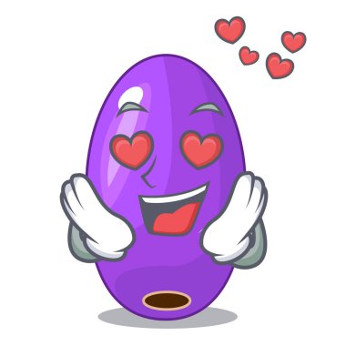 Bir çizgi film sepet vektör çizim içinde aşk meyve jambolan