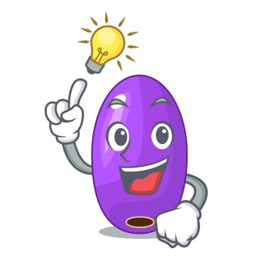 Maskot vektör illüstrasyon izole bir fikir meyve jambolan var