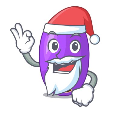 Maskot vektör illüstrasyon izole Santa meyve jambolan